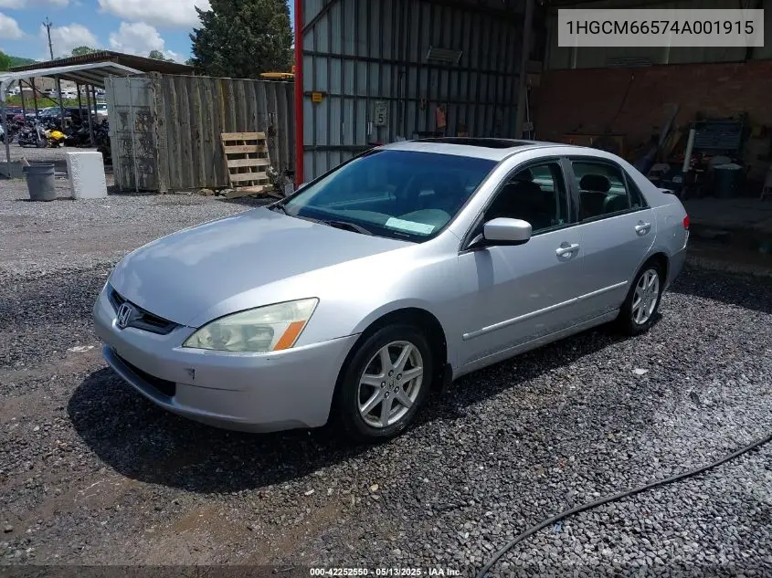 2004 Honda Accord 3.0 Ex VIN: 1HGCM66574A001915 Lot: 42252550