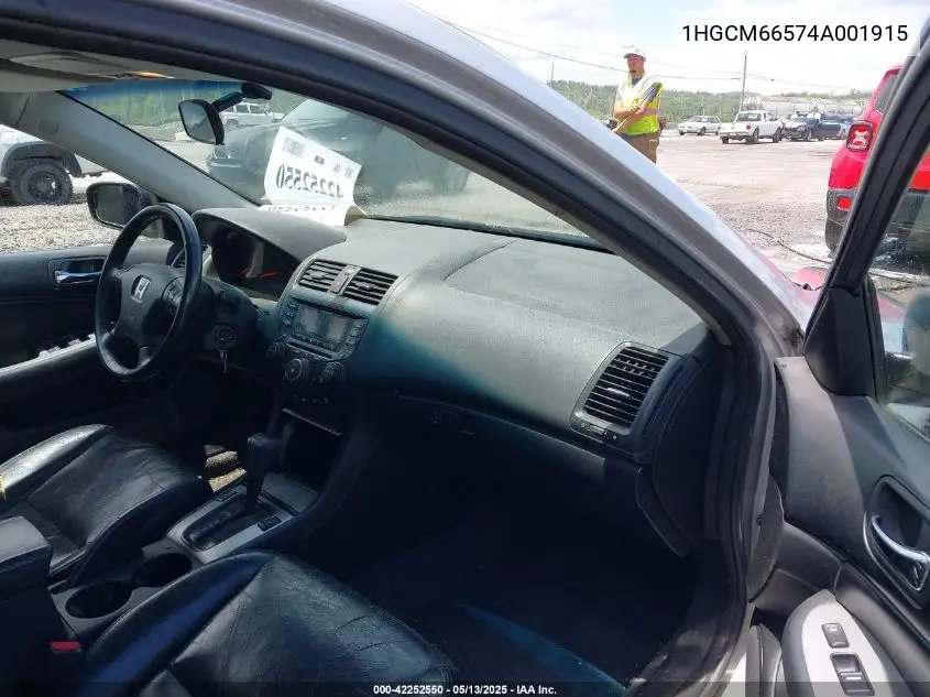 2004 Honda Accord 3.0 Ex VIN: 1HGCM66574A001915 Lot: 42252550