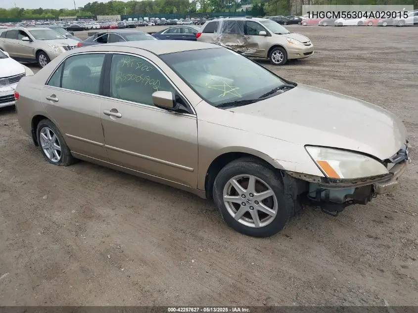 2004 Honda Accord 2.4 Lx VIN: 1HGCM56304A029015 Lot: 42257627