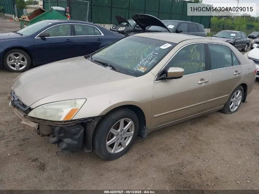 2004 Honda Accord 2.4 Lx VIN: 1HGCM56304A029015 Lot: 42257627