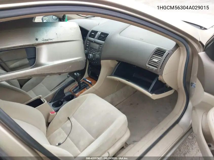 2004 Honda Accord 2.4 Lx VIN: 1HGCM56304A029015 Lot: 42257627