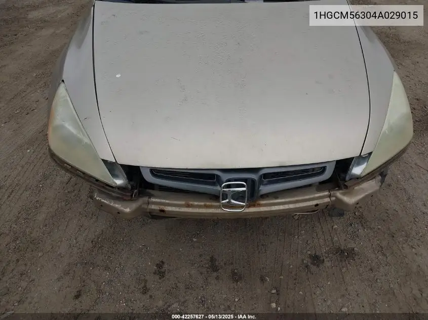 2004 Honda Accord 2.4 Lx VIN: 1HGCM56304A029015 Lot: 42257627