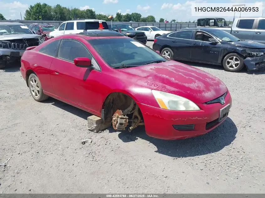 2004 Honda Accord Ex VIN: 1HGCM82644A006953 Lot: 42593768