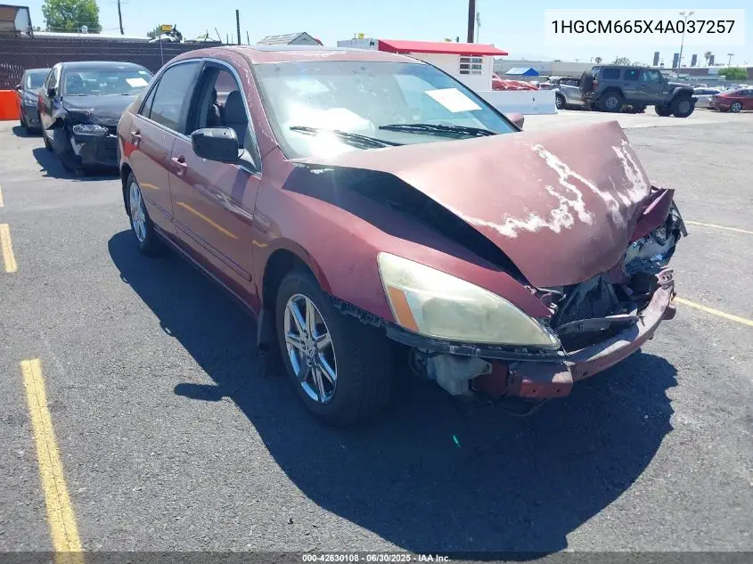 2004 Honda Accord 3.0 Ex VIN: 1HGCM665X4A037257 Lot: 42630108