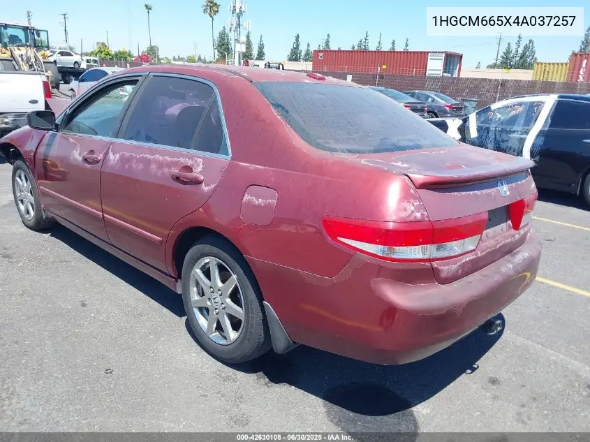 2004 Honda Accord 3.0 Ex VIN: 1HGCM665X4A037257 Lot: 42630108