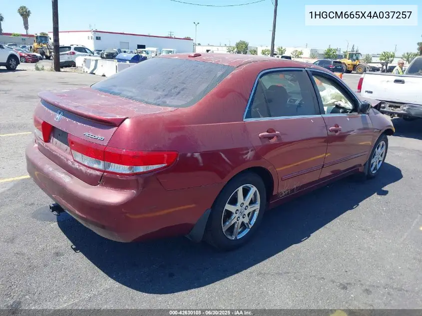 2004 Honda Accord 3.0 Ex VIN: 1HGCM665X4A037257 Lot: 42630108