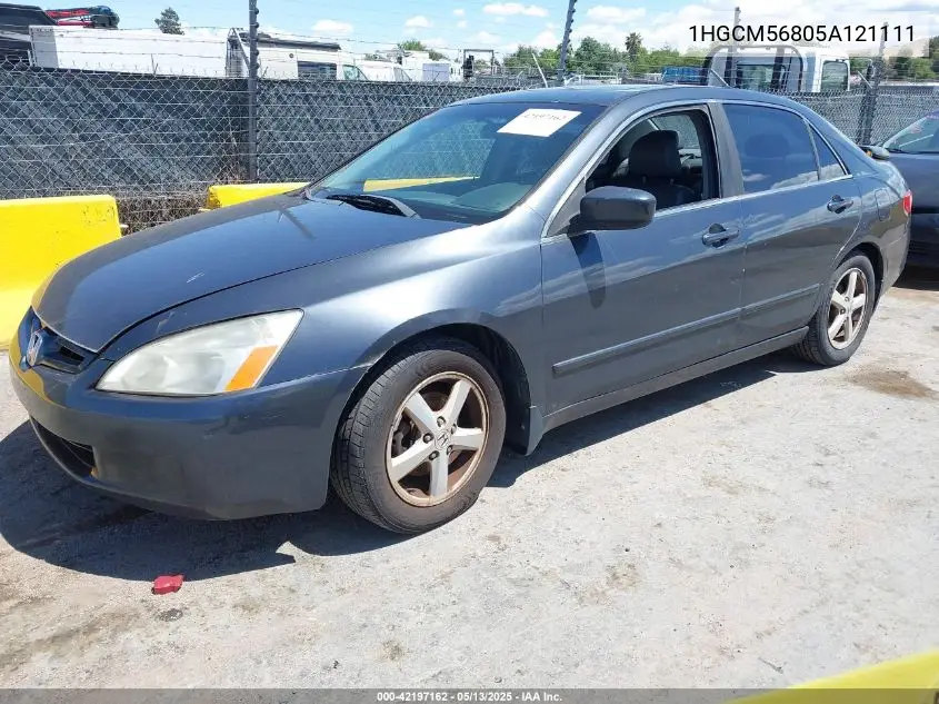 2005 Honda Accord 2.4 Ex VIN: 1HGCM56805A121111 Lot: 42197162