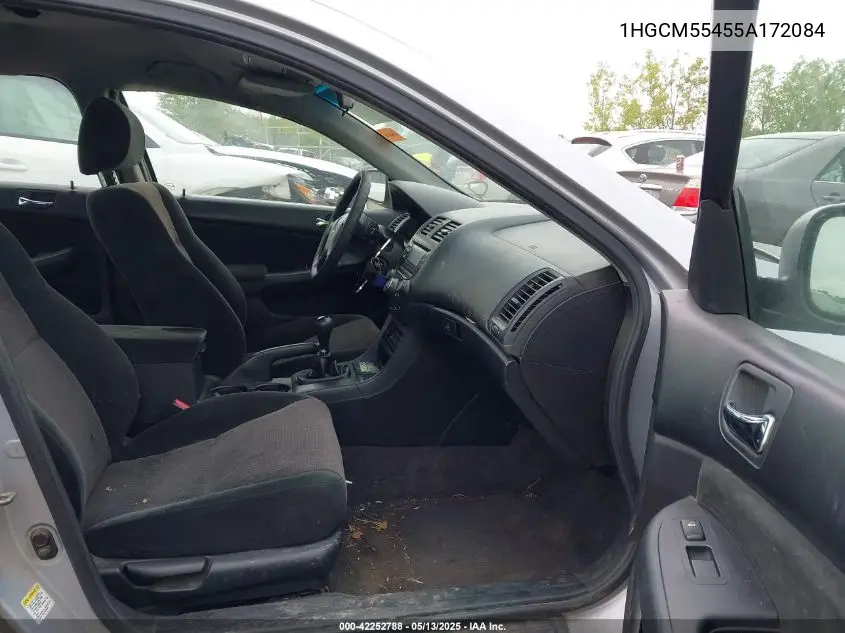 2005 Honda Accord 2.4 Lx VIN: 1HGCM55455A172084 Lot: 42252788
