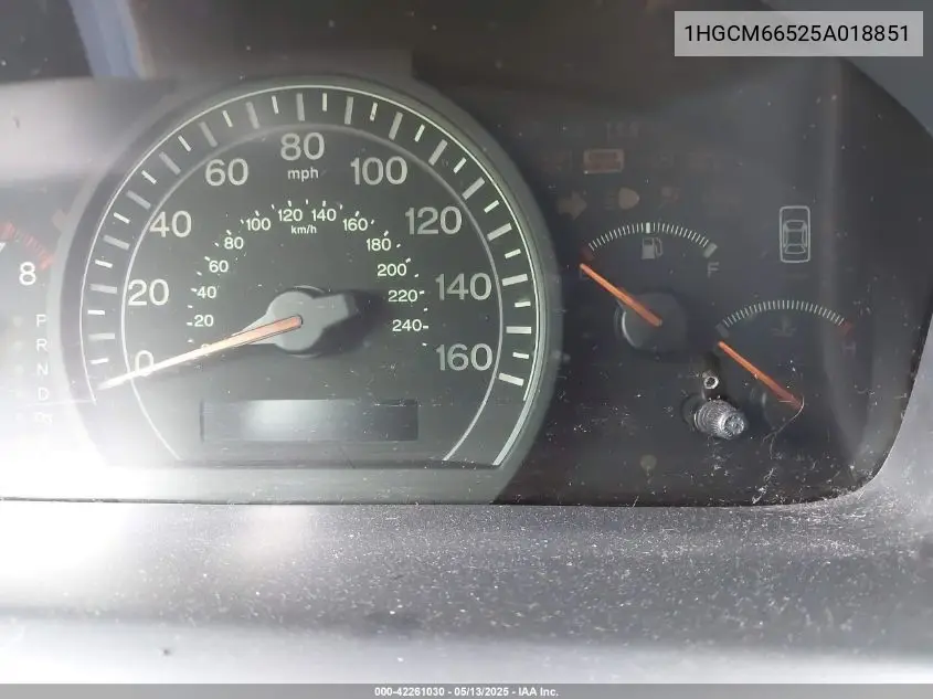 2005 Honda Accord 3.0 Ex VIN: 1HGCM66525A018851 Lot: 42261030