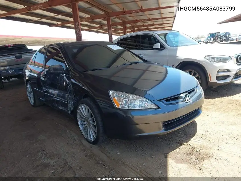 2005 Honda Accord 2.4 Lx VIN: 1HGCM56485A083799 Lot: 42261989