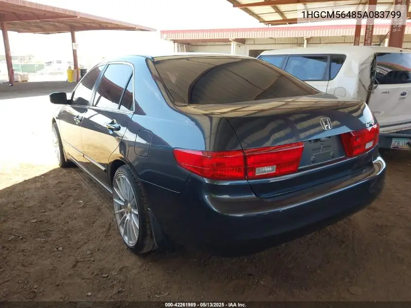 2005 Honda Accord 2.4 Lx VIN: 1HGCM56485A083799 Lot: 42261989