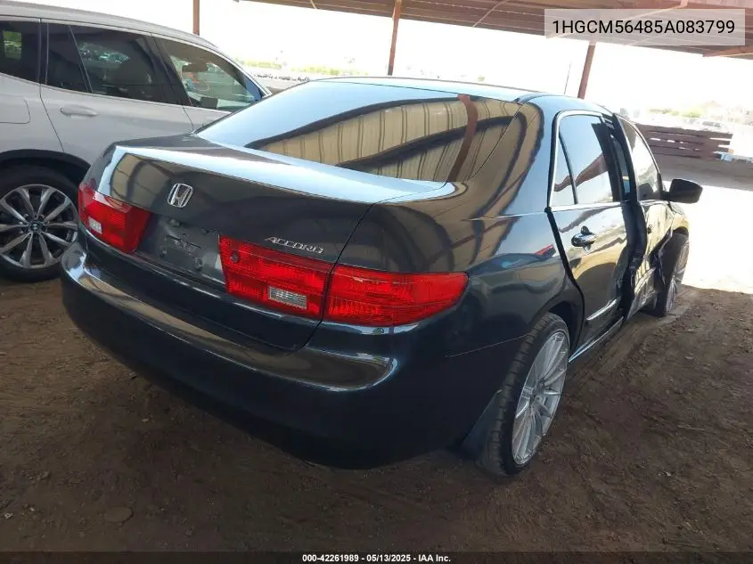 2005 Honda Accord 2.4 Lx VIN: 1HGCM56485A083799 Lot: 42261989