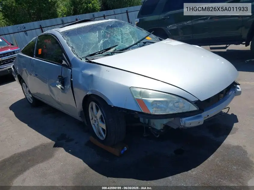 1HGCM826X5A011933 2005 Honda Accord Ex