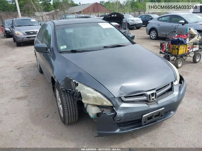 2005 Honda Accord 3.0 Ex VIN: 1HGCM66545A033268 Lot: 42605529