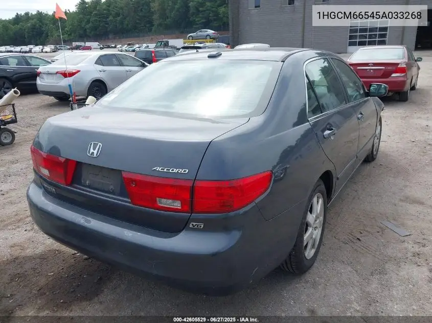 2005 Honda Accord 3.0 Ex VIN: 1HGCM66545A033268 Lot: 42605529