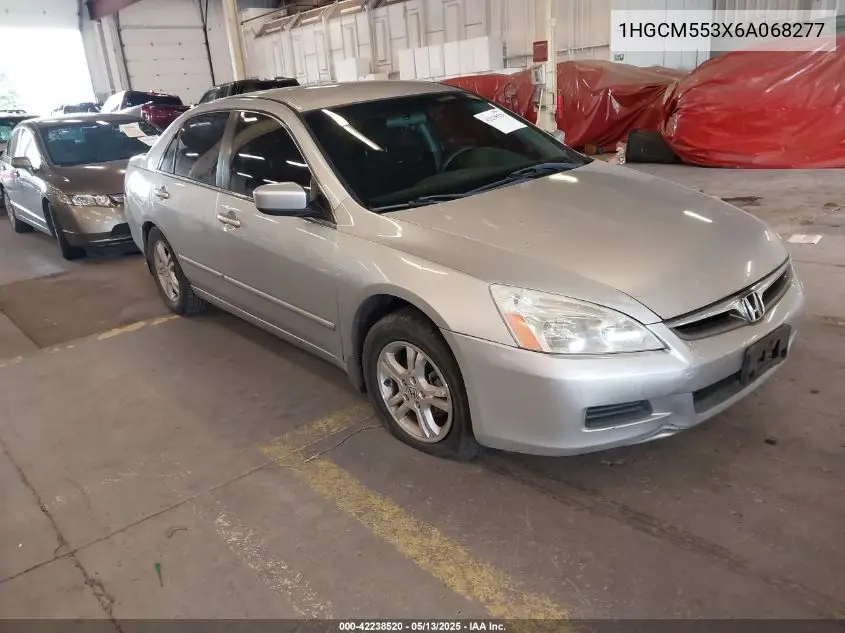 2006 Honda Accord 2.4 Se VIN: 1HGCM553X6A068277 Lot: 42238520
