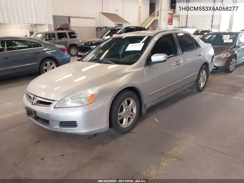 2006 Honda Accord 2.4 Se VIN: 1HGCM553X6A068277 Lot: 42238520