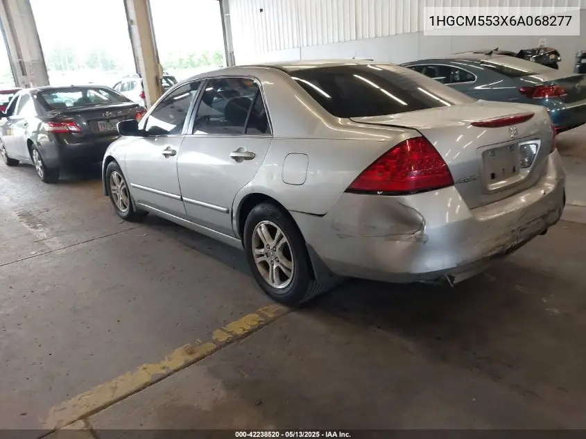 2006 Honda Accord 2.4 Se VIN: 1HGCM553X6A068277 Lot: 42238520