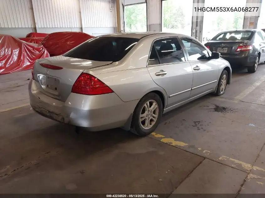 2006 Honda Accord 2.4 Se VIN: 1HGCM553X6A068277 Lot: 42238520