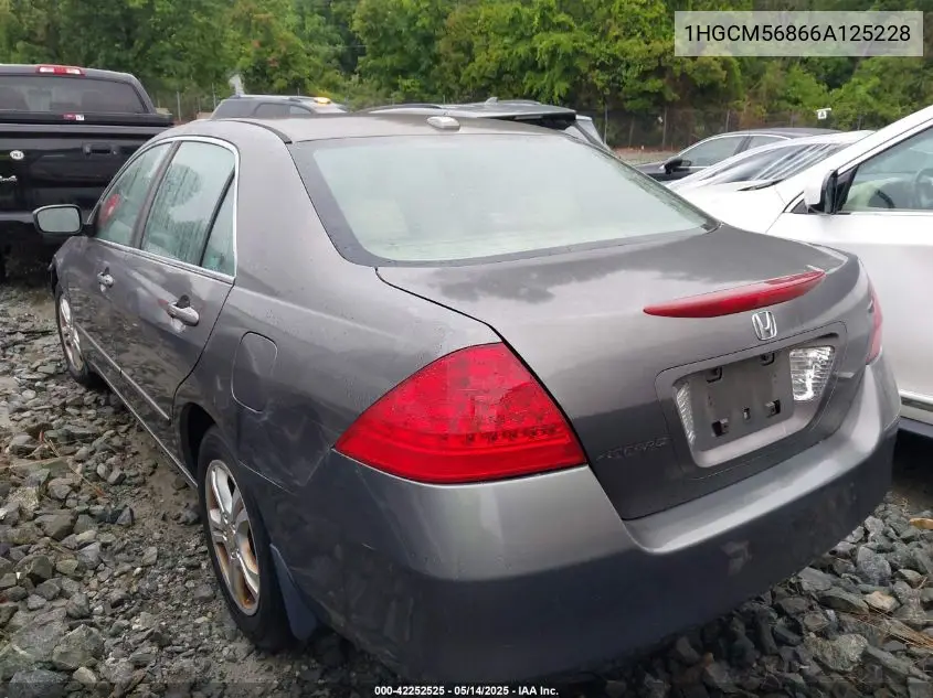 2006 Honda Accord Ex VIN: 1HGCM56866A125228 Lot: 42252525