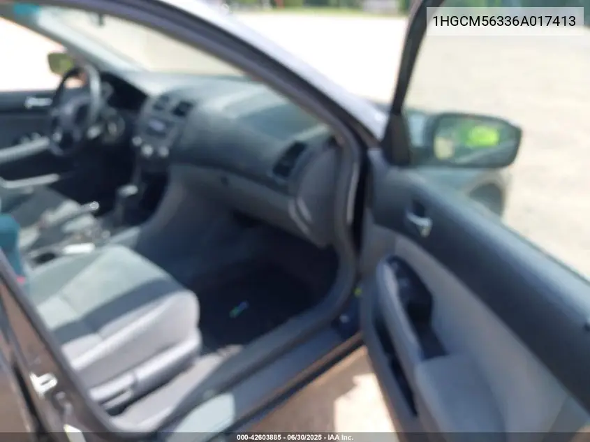 2006 Honda Accord 2.4 Se VIN: 1HGCM56336A017413 Lot: 42603885