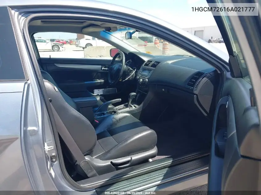 2006 Honda Accord 2.4 Ex VIN: 1HGCM72616A021777 Lot: 42608108
