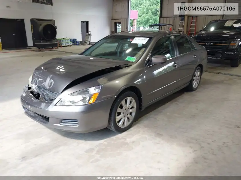 2006 Honda Accord 3.0 Ex VIN: 1HGCM66576A070106 Lot: 42629953