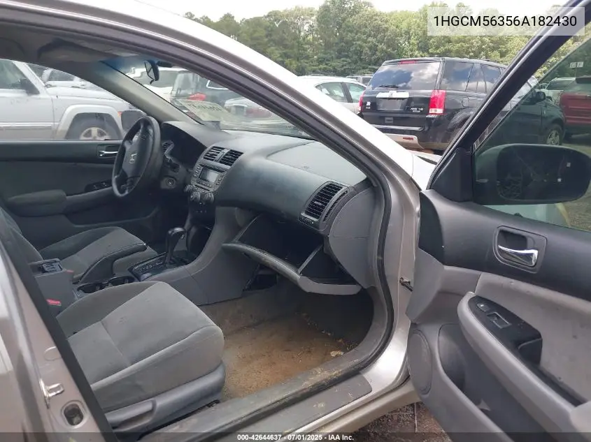 2006 Honda Accord 2.4 Se VIN: 1HGCM56356A182430 Lot: 42644637