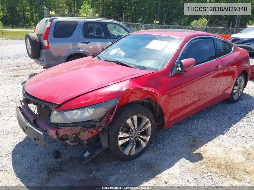 2008 Honda Accord 2.4 Ex-L VIN: 1HGCS12838A029340 Lot: 41964884