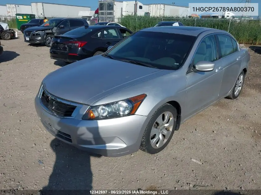 2009 Honda Accord Ex VIN: 1HGCP26789A800370 Lot: 12342697