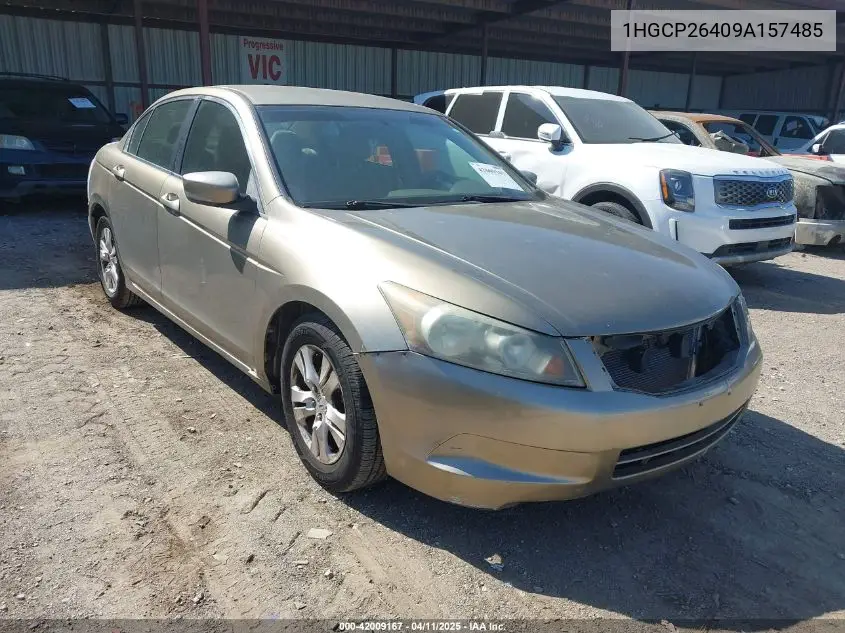2009 Honda Accord 2.4 Lx-P VIN: 1HGCP26409A157485 Lot: 42009167