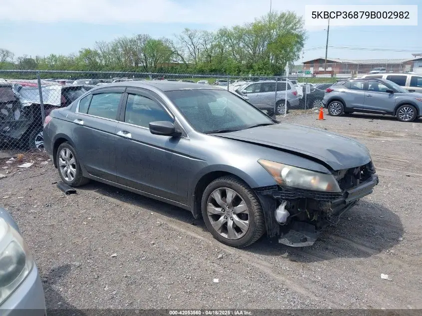 2009 Honda Accord 3.5 Ex-L VIN: 5KBCP36879B002982 Lot: 42053560