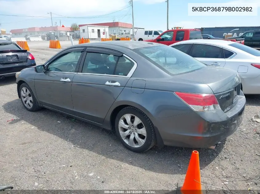 2009 Honda Accord 3.5 Ex-L VIN: 5KBCP36879B002982 Lot: 42053560