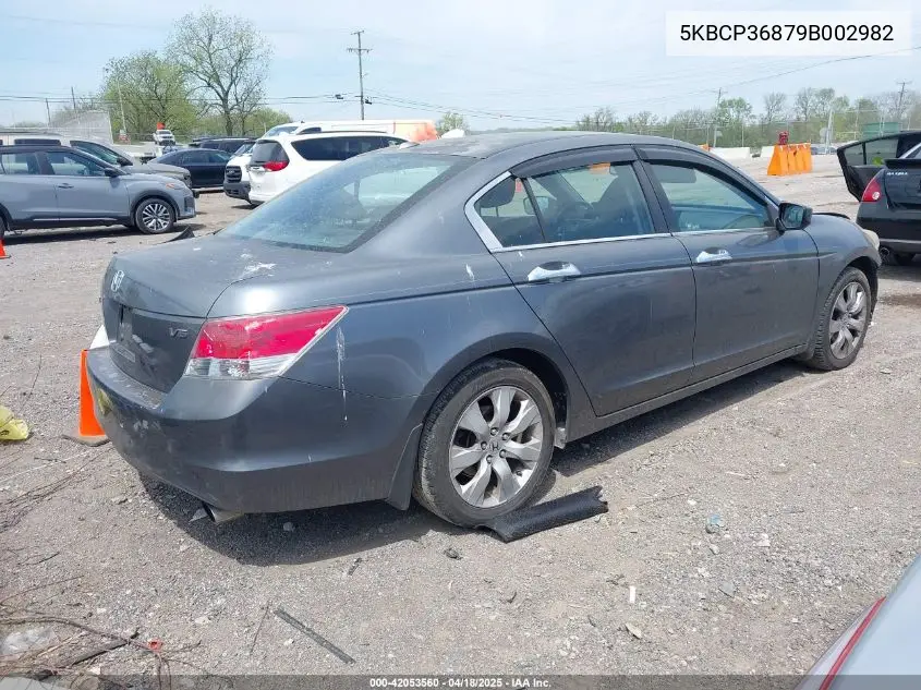2009 Honda Accord 3.5 Ex-L VIN: 5KBCP36879B002982 Lot: 42053560