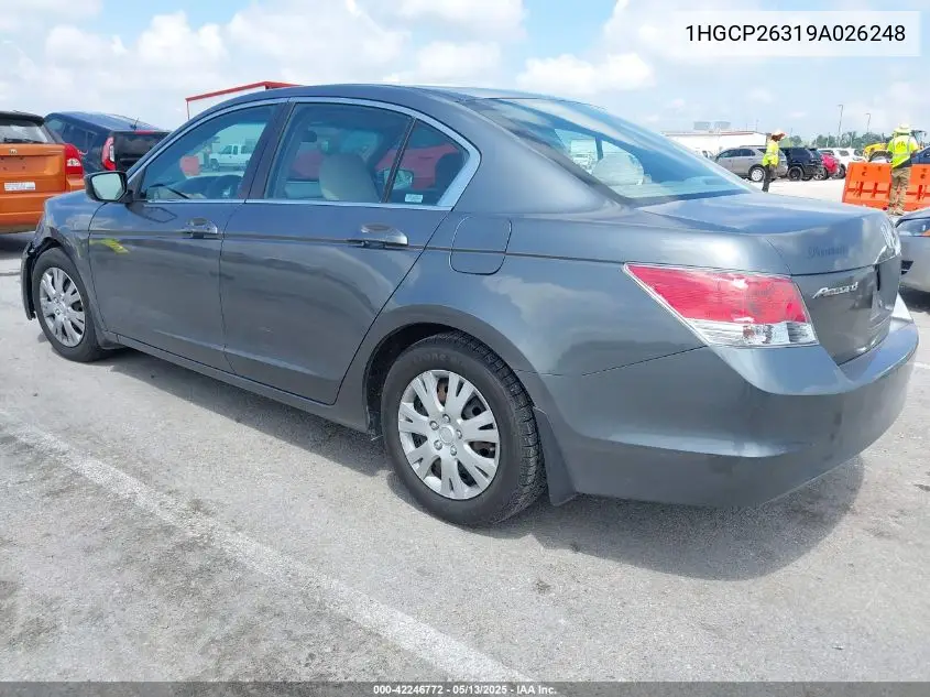 2009 Honda Accord 2.4 Lx VIN: 1HGCP26319A026248 Lot: 42246772