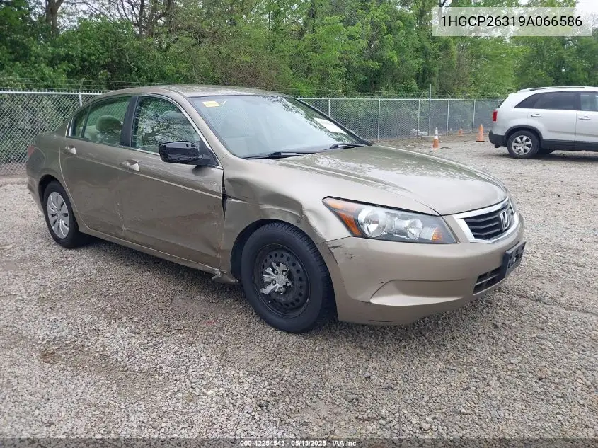 2009 Honda Accord 2.4 Lx VIN: 1HGCP26319A066586 Lot: 42254543