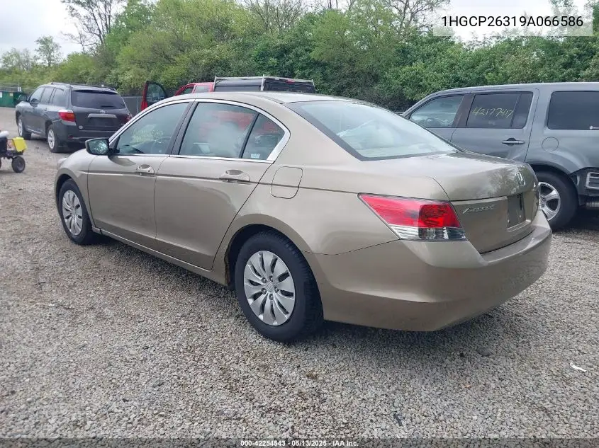 2009 Honda Accord 2.4 Lx VIN: 1HGCP26319A066586 Lot: 42254543