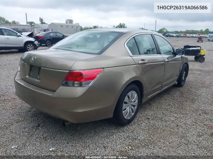 2009 Honda Accord 2.4 Lx VIN: 1HGCP26319A066586 Lot: 42254543