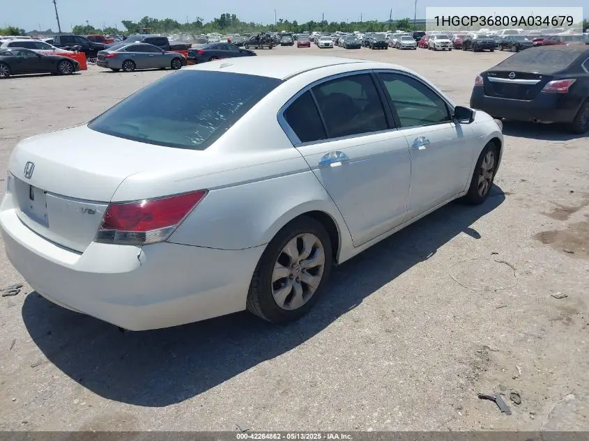 2009 Honda Accord 3.5 Ex-L VIN: 1HGCP36809A034679 Lot: 42264862