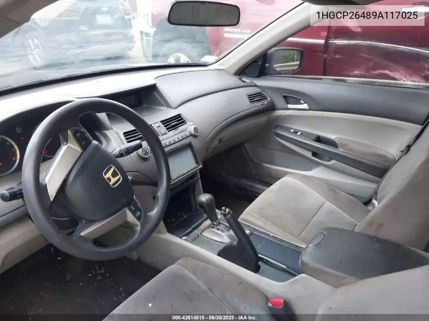 2009 Honda Accord 2.4 Lx-P VIN: 1HGCP26489A117025 Lot: 42614515