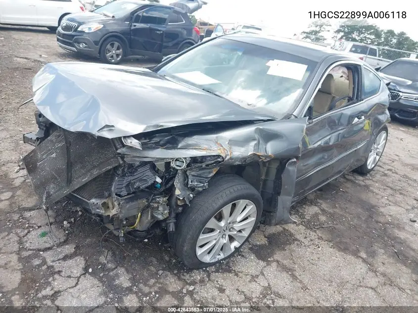 2009 Honda Accord 3.5 Ex-L VIN: 1HGCS22899A006118 Lot: 42643553