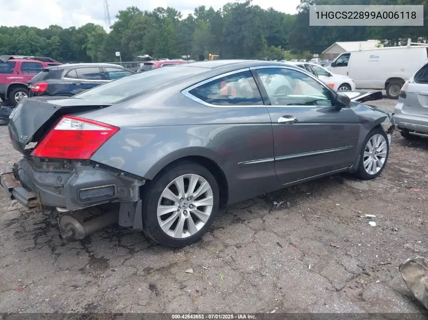 2009 Honda Accord 3.5 Ex-L VIN: 1HGCS22899A006118 Lot: 42643553