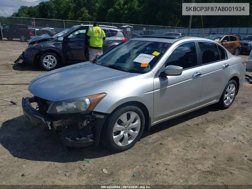 2010 Honda Accord 3.5 Ex-L VIN: 5KBCP3F87AB001934 Lot: 42220594