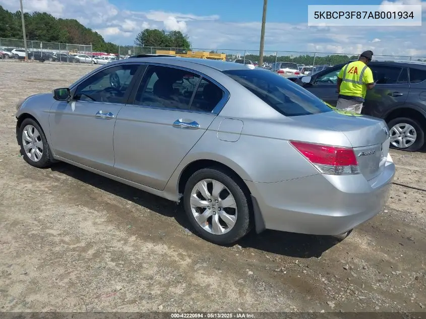 2010 Honda Accord 3.5 Ex-L VIN: 5KBCP3F87AB001934 Lot: 42220594