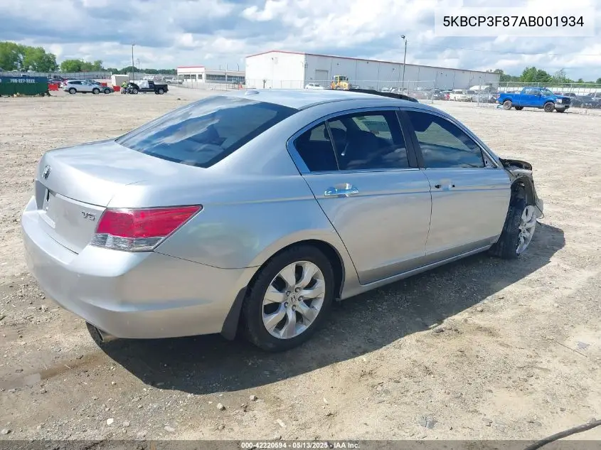 2010 Honda Accord 3.5 Ex-L VIN: 5KBCP3F87AB001934 Lot: 42220594