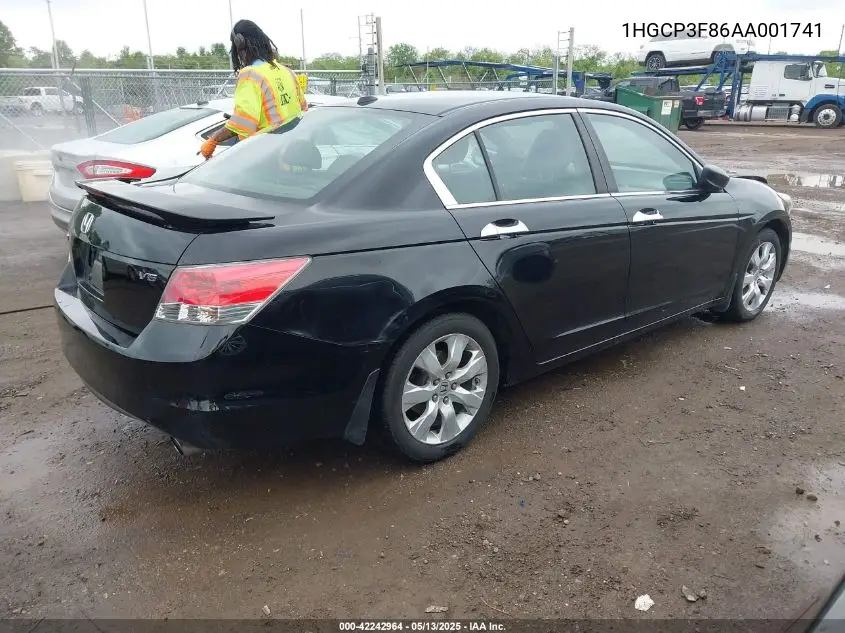 2010 Honda Accord 3.5 Ex-L VIN: 1HGCP3F86AA001741 Lot: 42242964