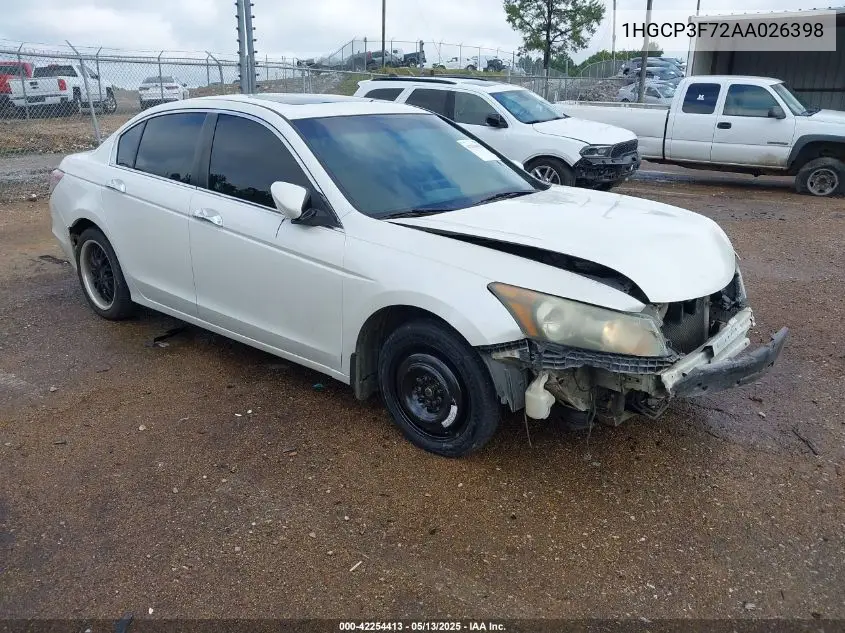 2010 Honda Accord 3.5 Ex VIN: 1HGCP3F72AA026398 Lot: 42254413