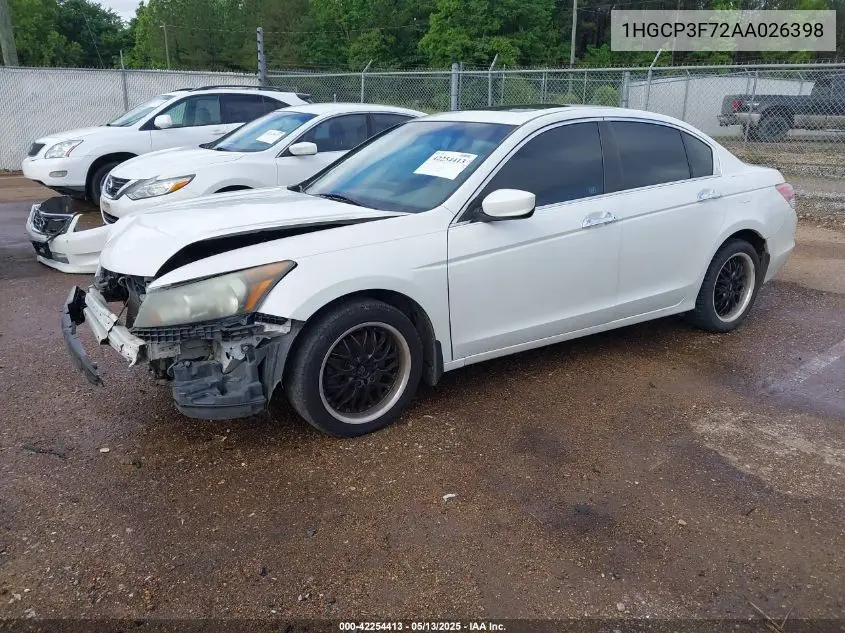 2010 Honda Accord 3.5 Ex VIN: 1HGCP3F72AA026398 Lot: 42254413
