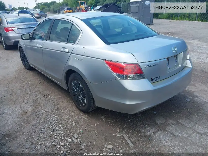 2010 Honda Accord 2.4 Lx VIN: 1HGCP2F3XAA153777 Lot: 42487968
