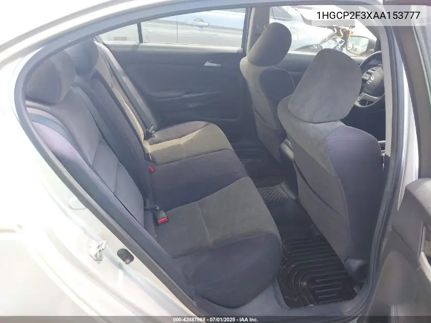 2010 Honda Accord 2.4 Lx VIN: 1HGCP2F3XAA153777 Lot: 42487968